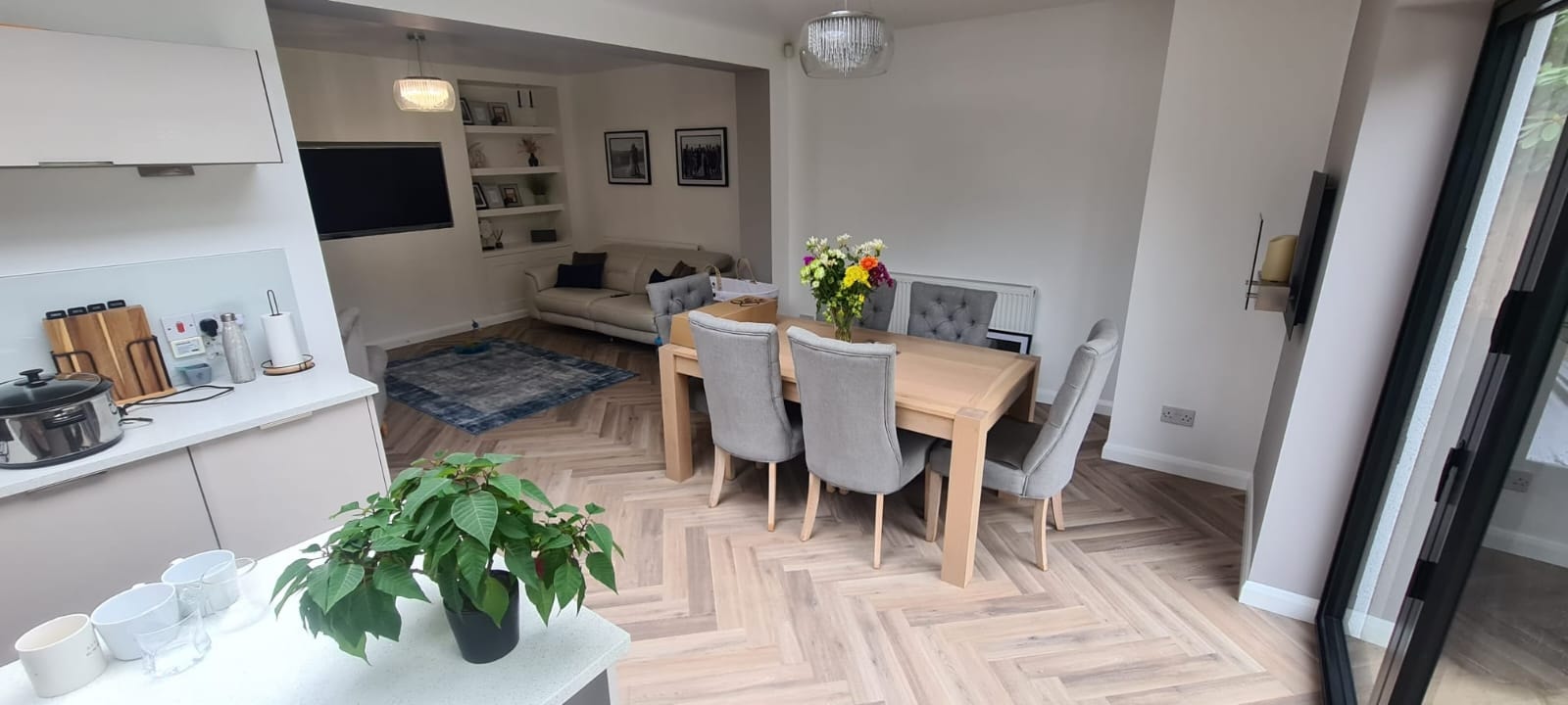 LVT flooring in a contemporary kitchen